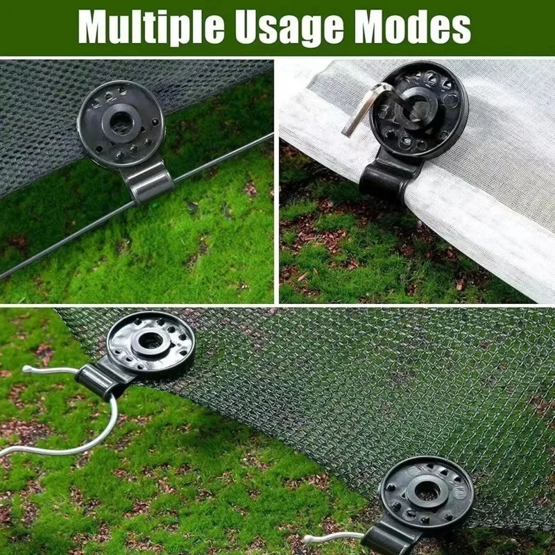 100pcs Black Shade Cloth Clips Outdoor Awning Durable Net Clip Camping Garden Tools Garden Buildings Fence Net Fix Clamp Hook