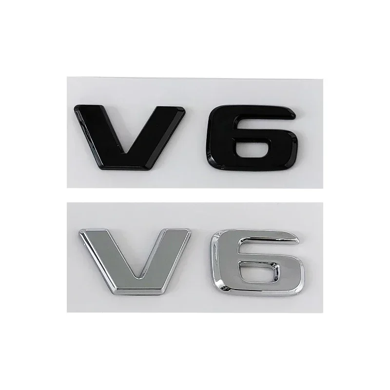 3D Letters Car Fender Emblema, Emblema Adesivos, Decalques para Mercedes Benz W204, C280, ML, SLK 320, Viano, Vito, Acessórios V6, ABS