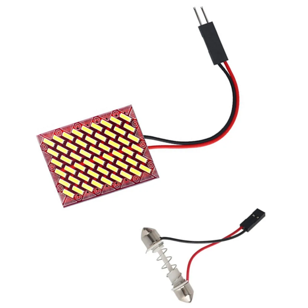 

Внутренняя лампа для чтения автомобиля, светодиодная панель, купольный светильник, купольная карта, дверь багажника, освещение номерного знака, адаптеры с гирляндой постоянного тока 12 В