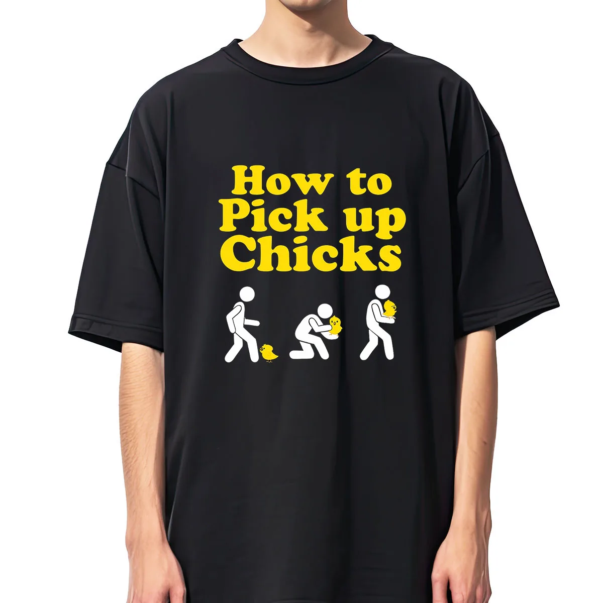 How To Pick Up Chicks Cute Classic Tshirt Men Women Unisex T-shirt Cotton Tees T Shirt Y2K Clothing