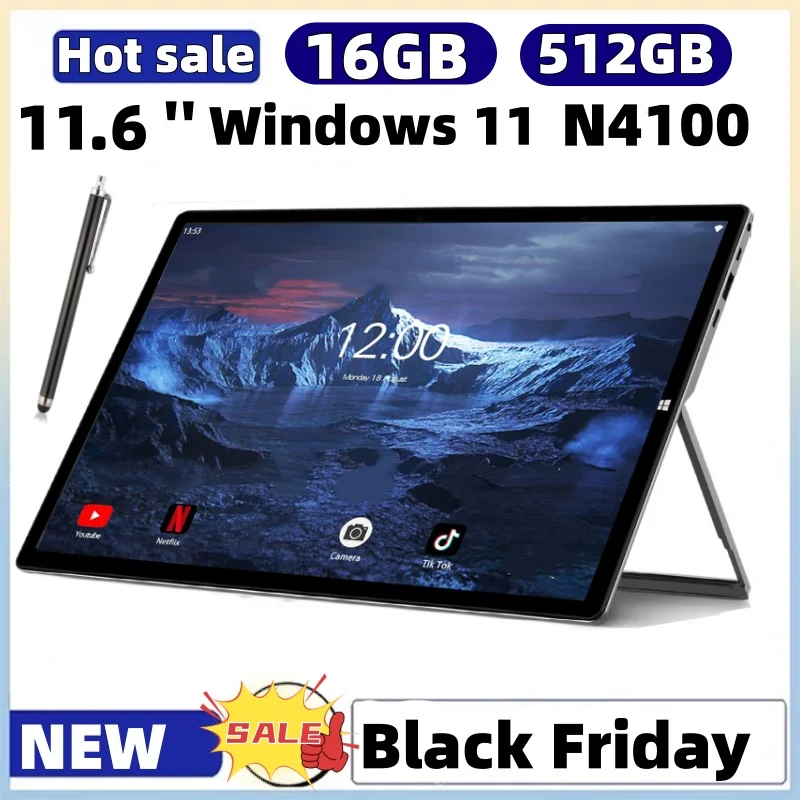 Tablet PC PAD1162 WINDOWS 11 da 11,6 POLLICI 16 GB RAM 512 GB eMMC ROM Intel Celeron N4100 CPU WIFI Tipo C 1920 x 1080 Pixel