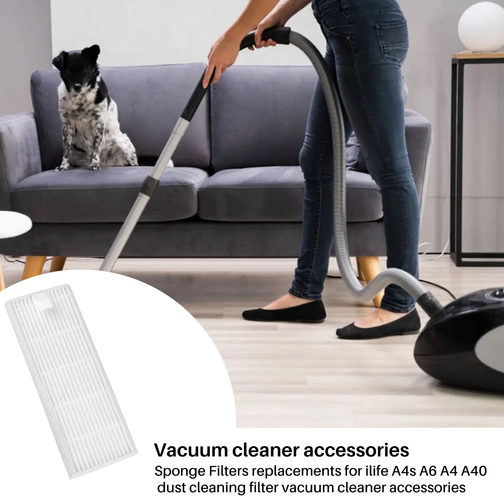 Фильтр НЕРА и губчатые фильтры для Ilife A4s A6 A4 A40, Сменные Запчасти для пылесоса, 20 шт./партия