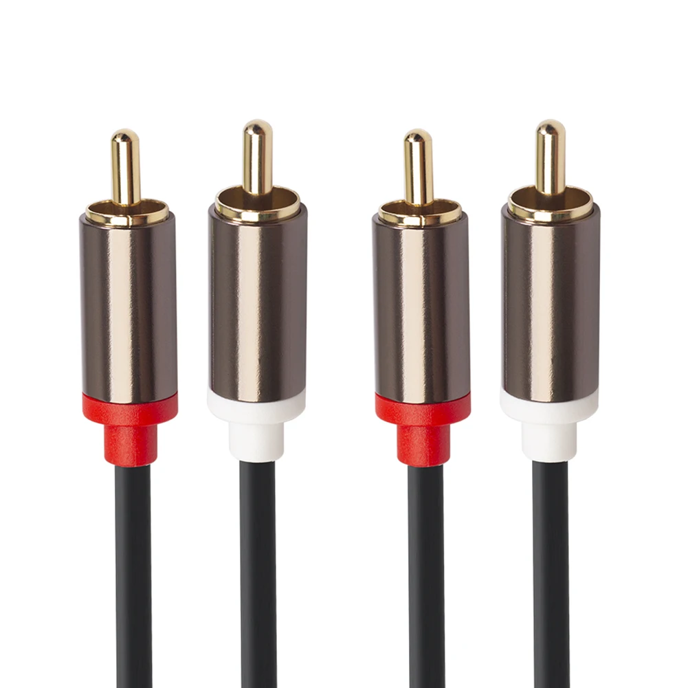 3m 2 RCA to 2 RCA Cable Male to Male Audio Cord for TV Amplifier Soundbox