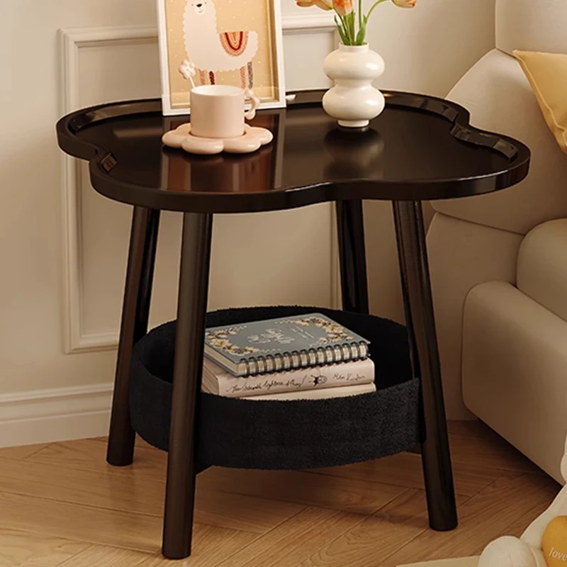 Black Small Bedside Night Table Shelves Mini Bedroom Solid Night Table Small Room Apartment Mesa De Cabeceira Home Furniture