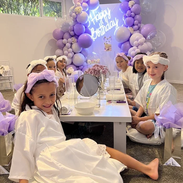 6-18 مجموعة سبا حزب الجلباب للفتيات سبا العباءات للفتيات لوازم سبا كيمونو الساتان رداء النوم منامة حزب عيد ميلاد النوم