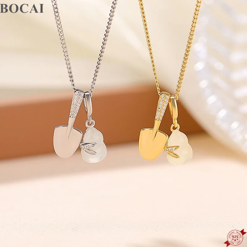 bocai-s9925-collana-in-argento-sterling-per-donna-con-calcedonio-bianco-a-forma-di-zucca-catena-dorata-a-o-gioielli-alla-moda-all'ingrosso