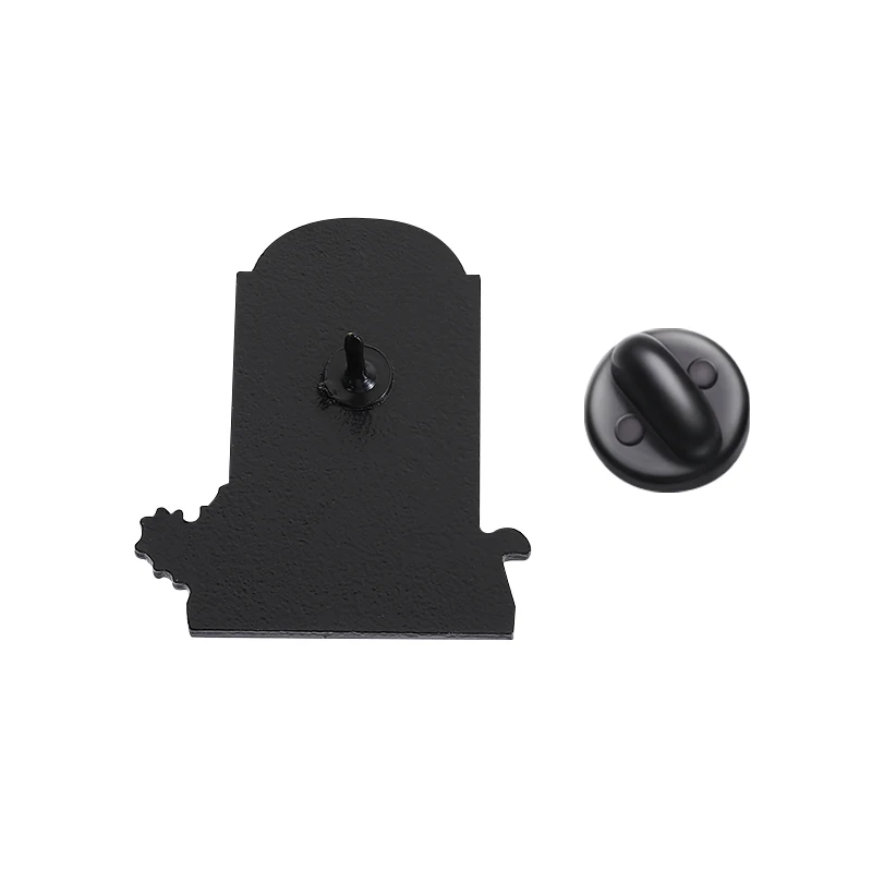 لم شرب ما يكفي من المياه المينا دبابيس قبر شواهد القبور بروش مجوهرات إبداعية على ظهره شارة التلبيب هدية للأصدقاء