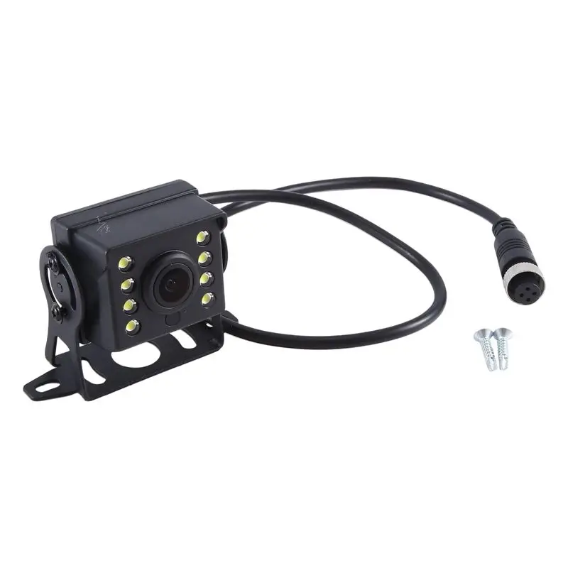 Stable-24V Reversing Camera Reversing Image Rear Camera HD LED Night Vision Waterproof Universal Easy Install Black