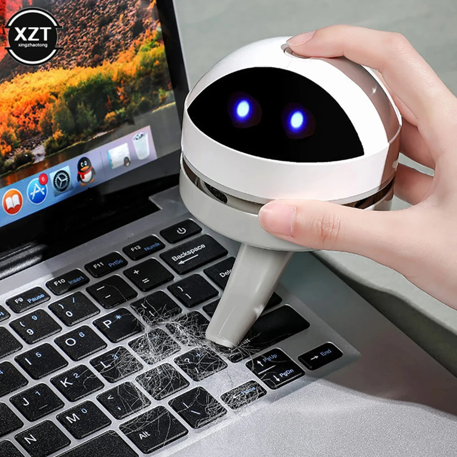 Efficient Mini Wireless Portable Desktop Vacuum Cleaner - Compact and Convenient Handheld Sweeper for Quick Removal of Eraser an