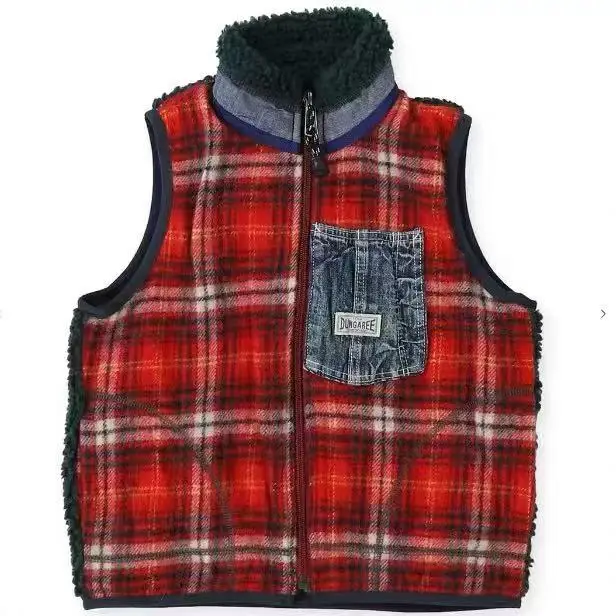 2025-otono-invierno-marca-de-moda-ropa-para-ninos-de-alta-gama-chaleco-con-cuello-levantado-de-doble-capa-a-cuadros