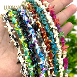 13x15MM Coloful Turquoises Red Starfish Natural Stone Spacer Beads for Jewelry Making DIY Bracelet Earrings Accessories Charms