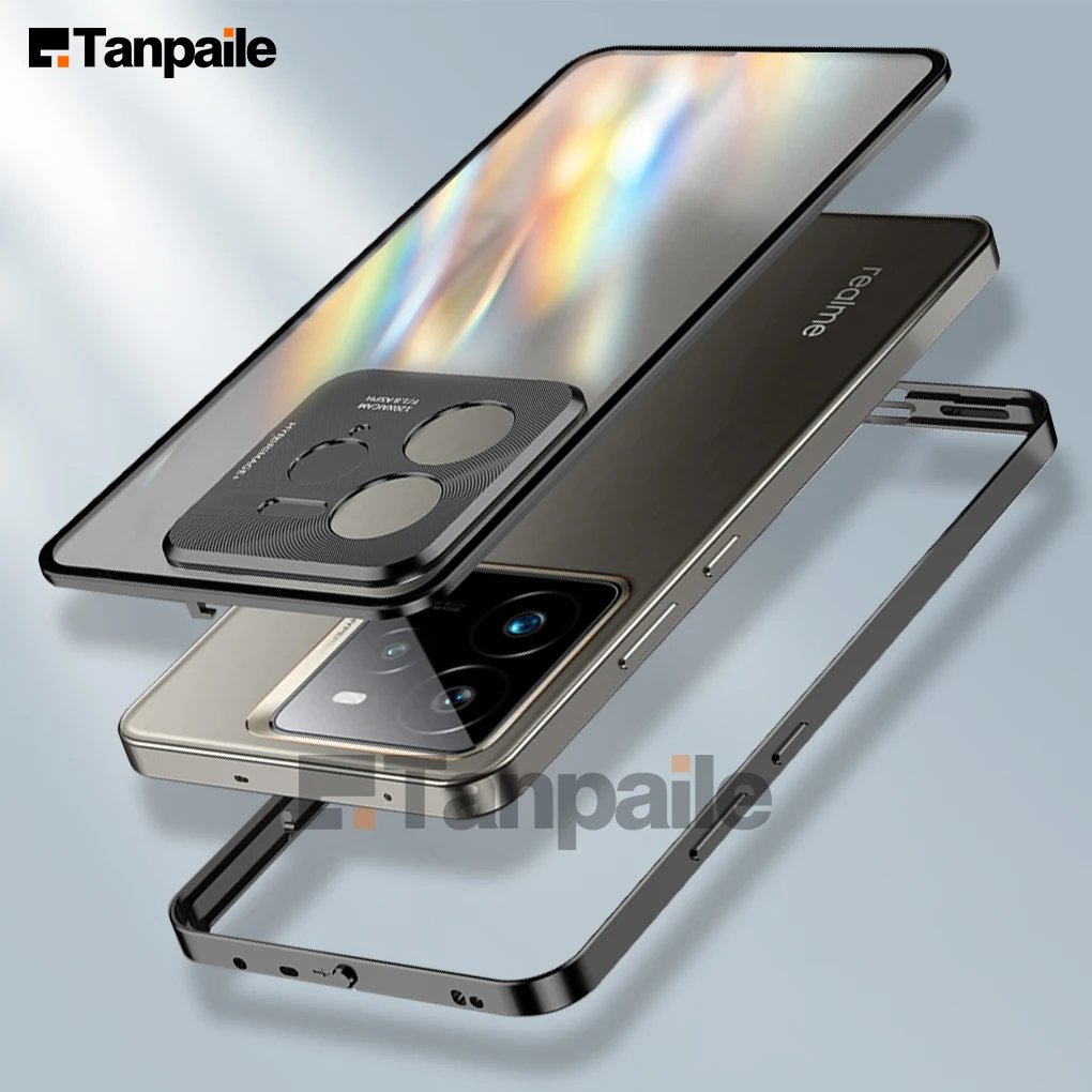 

Алюминиевый металлический бампер для Realme GT7 GT Neo6 SE Neo5 GT5 Pro, чехол из закаленного стекла Funda