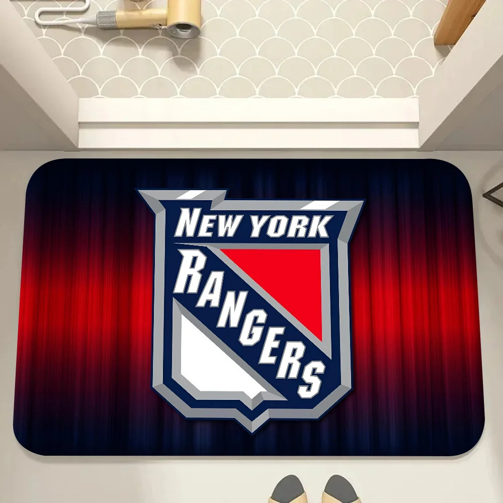 

Ice Hockey Door Mats Household Foot Mats Bathroom Absorbent Non-slip Mats Kitchen N-New York R-Rangers Floor Mats