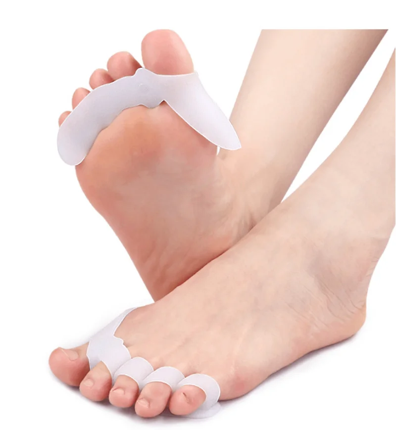 

1/2Pairs Silicone Toe Finger Separator 5 Hole Hallux Valgus Orthopedic Spacers Bunion Care Overlapping Hammer Foot Corrector