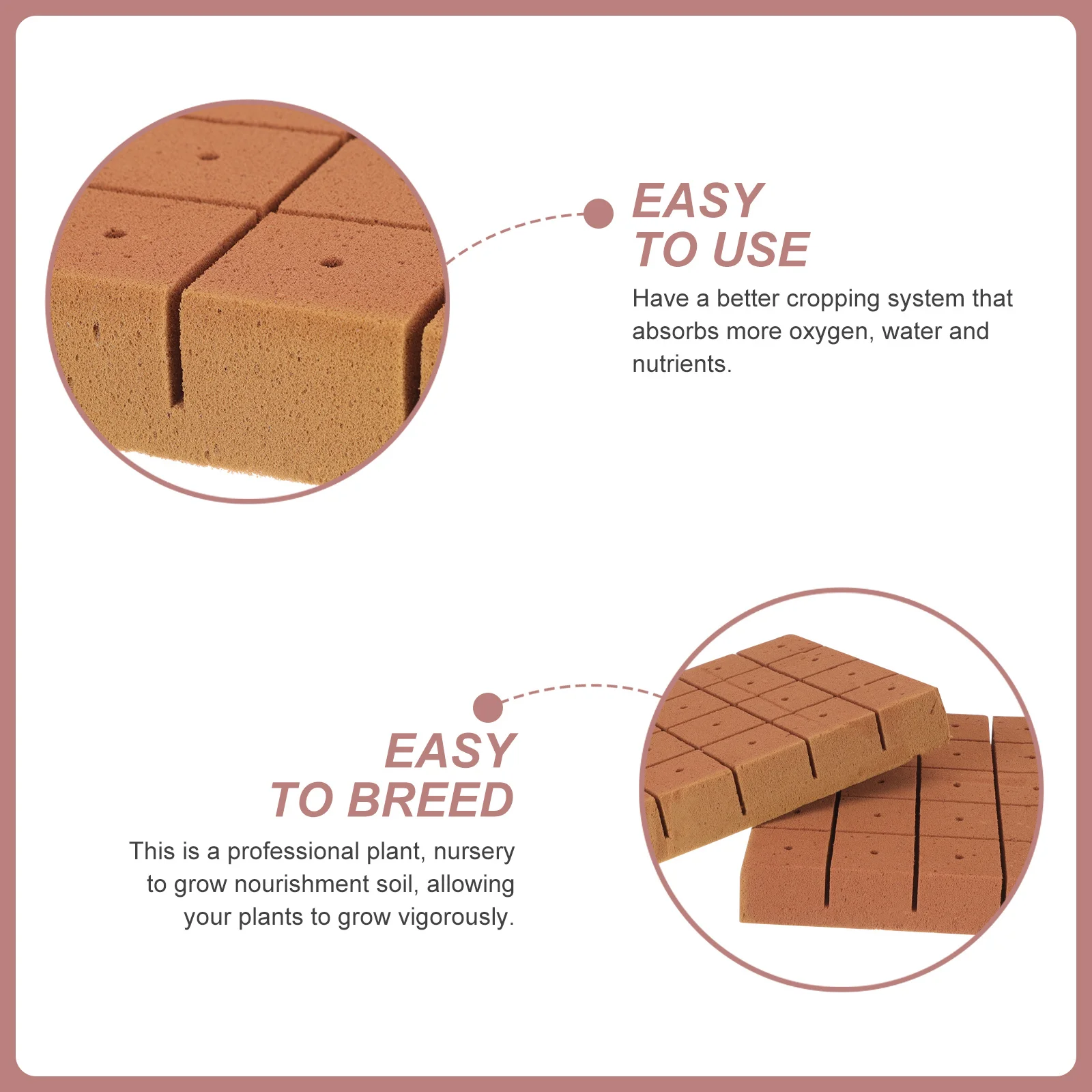 

50pcs Cultivation Blocks Soilless Nutrient Block For Garden Plant Flower Starter Soil Block Germination Growing Supplies