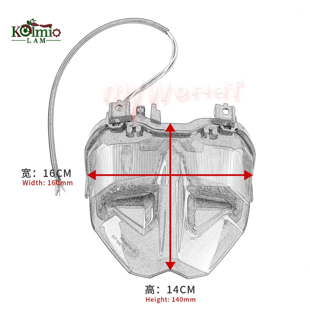 Integrated Rear LED Tail Light Fit For YAMAHA MT09 2021 - 2022 Motorcycle Turn Signal Brake Taillight MT 09 21 - 22