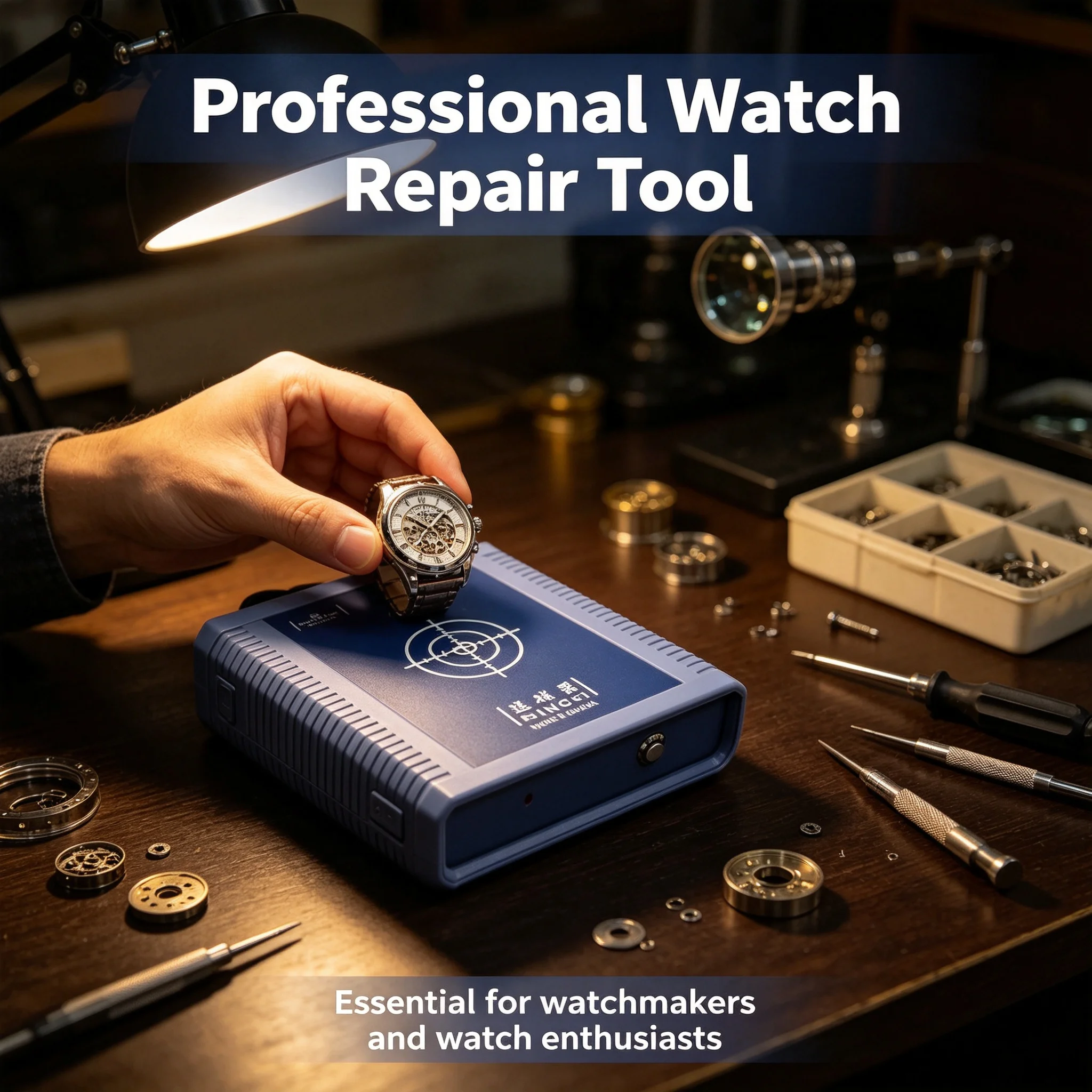 Watch Demagnetizer US Plug Small Electric Corded Watch Movement Degaussing Tool Rectangular for Mechanical Watch Repair Accs