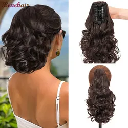 BENEHAIR Claw Clip Ponytail Extension 12'' 14