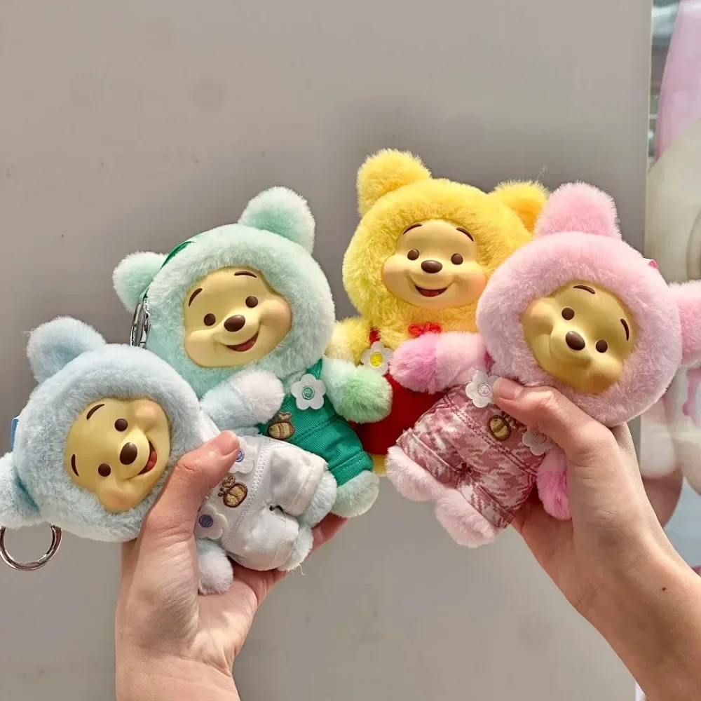 Novo original winnie-the-pooh doce urso série caixa cega brinquedos boneca bonito na moda periférica caixa mistério ornamento brinquedo de aniversário presente