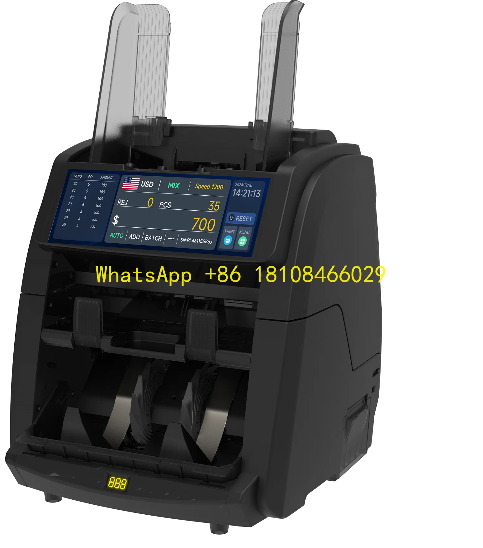 IRR SAR LBP SYP YER KWD QAR OMR MXN ARS PEN XAF إلخ آلة فرز العد JBY D 6070 7.8 بوصة دعم GBP AED EGP IQD ILS #2