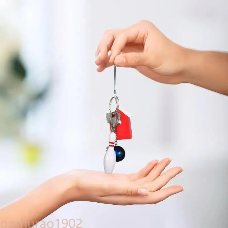 97qb Bowling Pende Cooling Pin Pin Pin Keyring