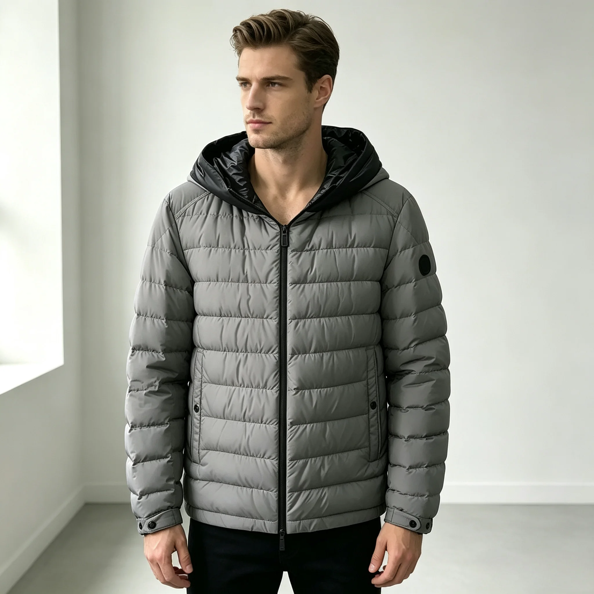 Down Jacket Men and Women Camping Hiking Lightweight Padding Coat Winter Waterproof Windproof Warm Hooded Windbreaker