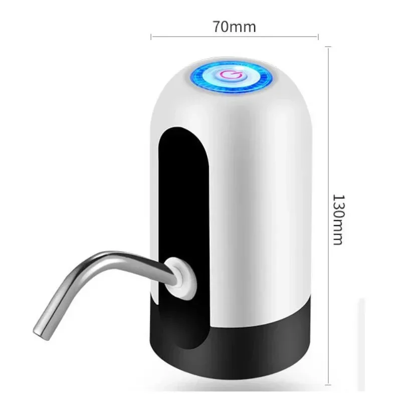 ATWFS Elektrische kabellose Pumpfwasserflasche, automatische Spenderflasche, wiederaufladbar über USB