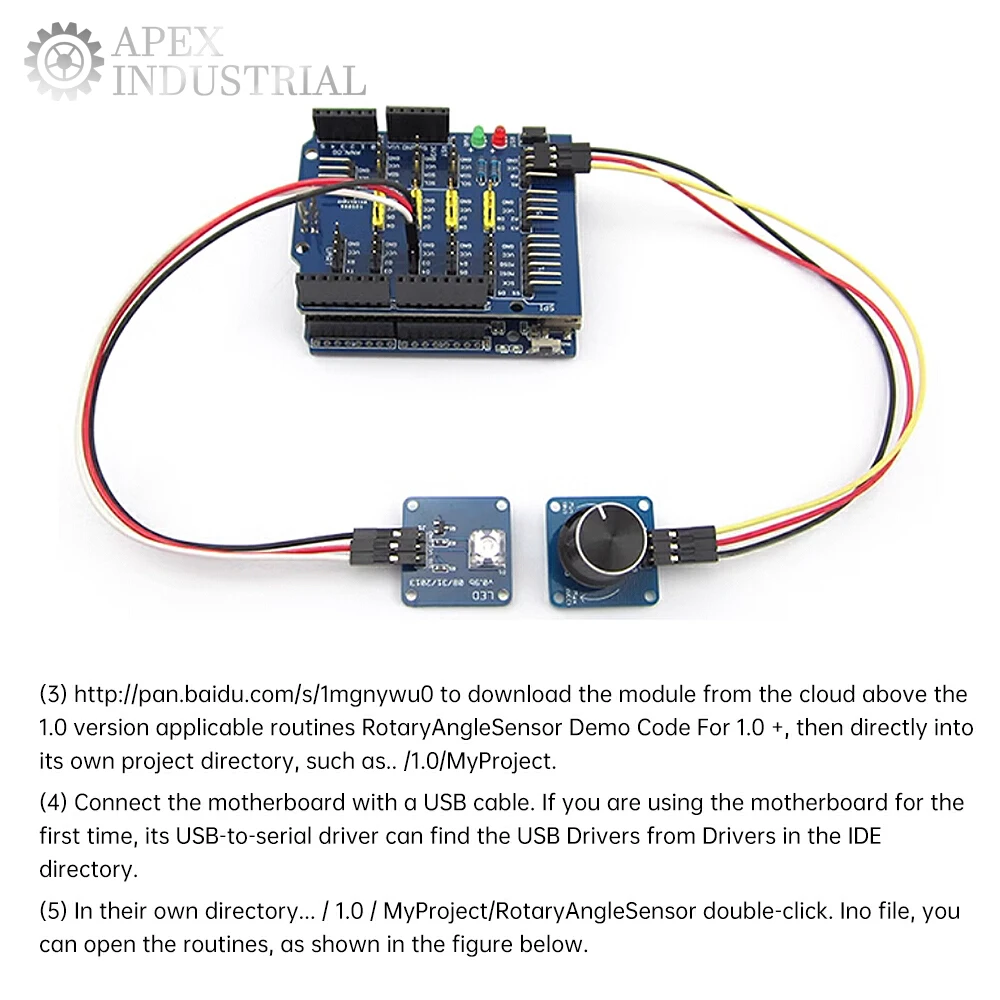 DC 3-5.5V Rotation Angle Sensor Module Knob Switch Adjustable Volume And Light Resistance Potentiometer Switch For Arduino