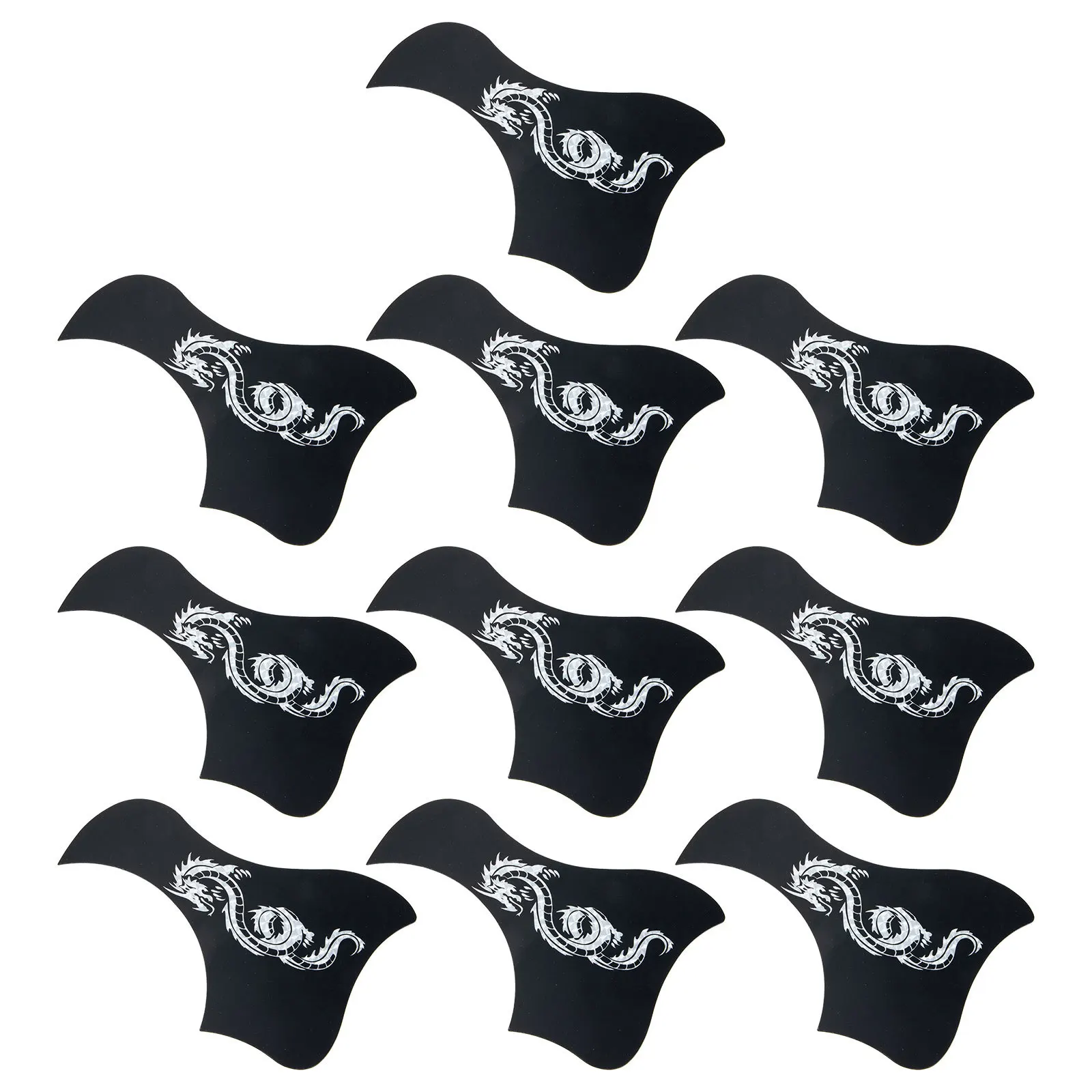 

10Pcs Guitar Pickguard PVC Smooth Durable Creative Dragon Patterns Easy Install Self Adhesive Tape Electric Folk Guitars