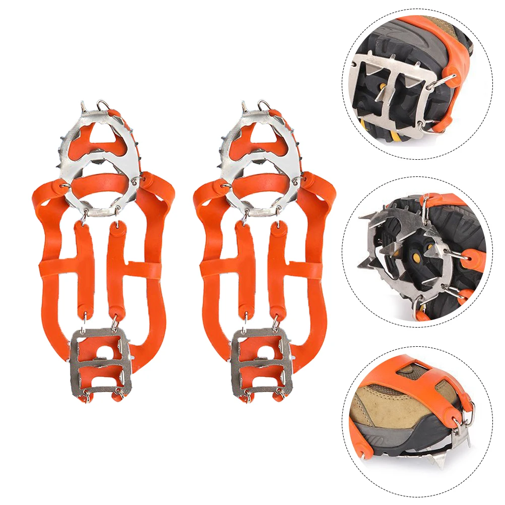 

Snow Shoes Stainless Steel Crampons Winter Cover Spikes Outdoor Ice Grippers Anti