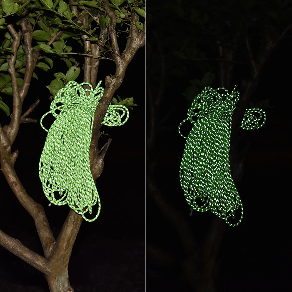 20/50M Reflective Paracord Outdoor Emergency Rope Parachute Cord Durable Survival Umbrella Tent Lanyard Camping Clothesline Rope
