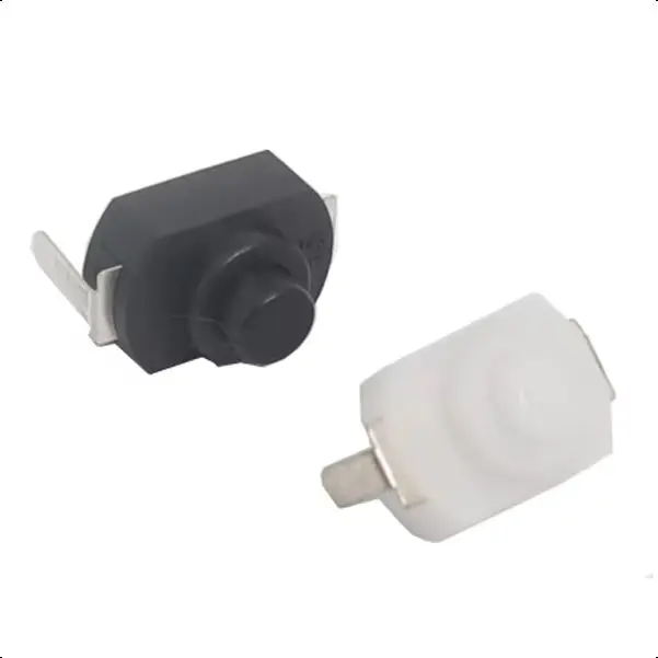 【50-10PCS】12*8MM DC 30V 1A On Off Mini Push Button Switch for Electric Torch 1208YD Self Locking