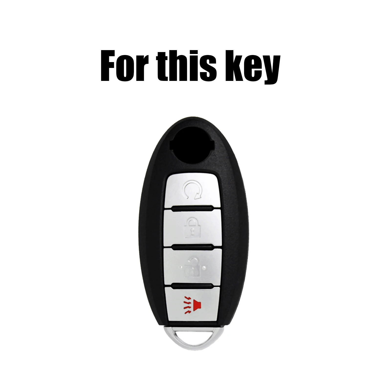 For Nissan Murano Rogue Sentra Altima Versa Maxima Titan 2017 2019 4 Button Genuine Leather Remote Key Case Cover Shell Chain