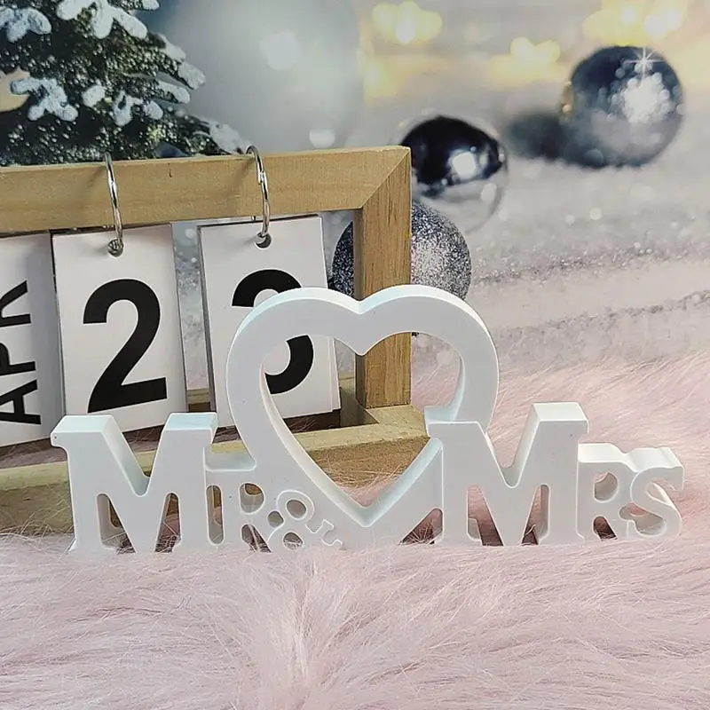 Silicone Resin Mold Mr Love Mrs Letters Silicone Mold Craft Supplies Valentine's Day Wedding Heart Mold Cake Decorating Tool For