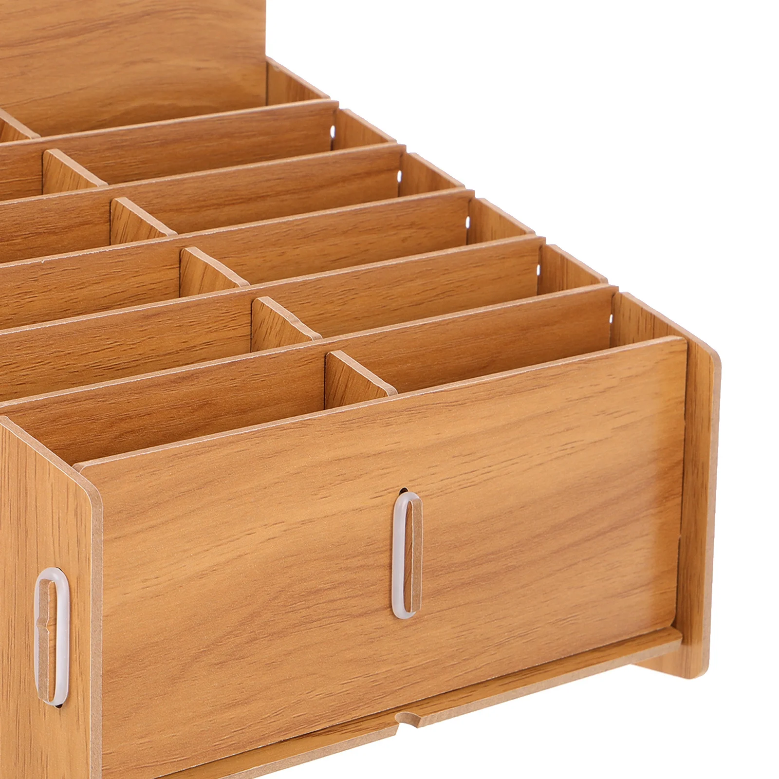 

Multi-Compartment Desktop Organizer Delivery Notes Storage Wooden Box Home Sundries Container Counter Organizer Small