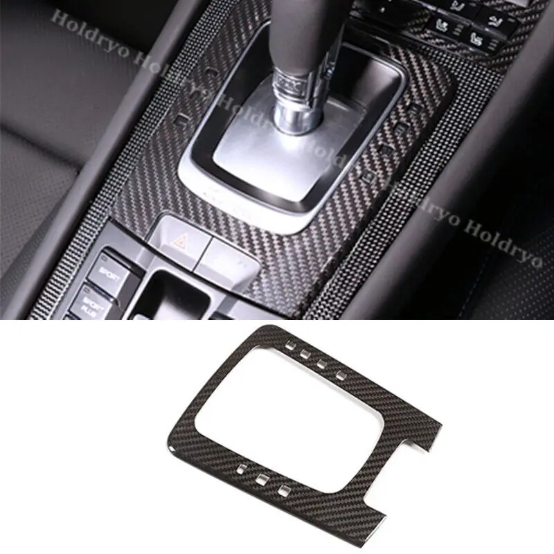 

Dry Carbon Fiber Central Console Gear Shift Panel Trim Cover For Porsche 718 911