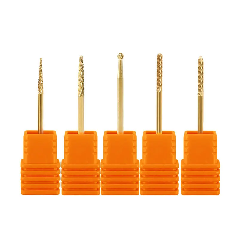 タングステンカーバイドスチールネイルドリルビット,マニキュア除去ツール,ネイルアート,キューティクルボール用