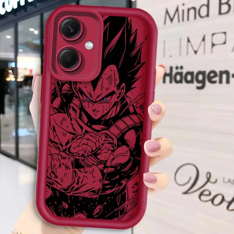D-Dragon Ball Vegeta Art Cool funda para Redmi Note 14 13 12 11 13R 12R 12T 11T Pro Plus ojo escalera funda de teléfono