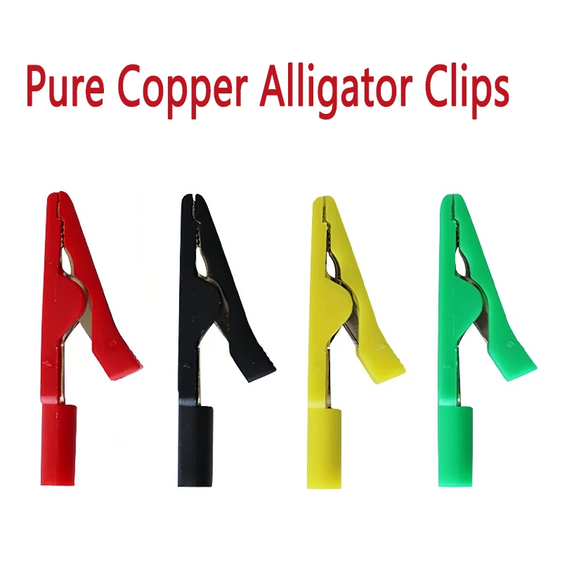 

Brass Insulated Mini Alligator Clips with 2mm Female Banana Jack for Test Applications