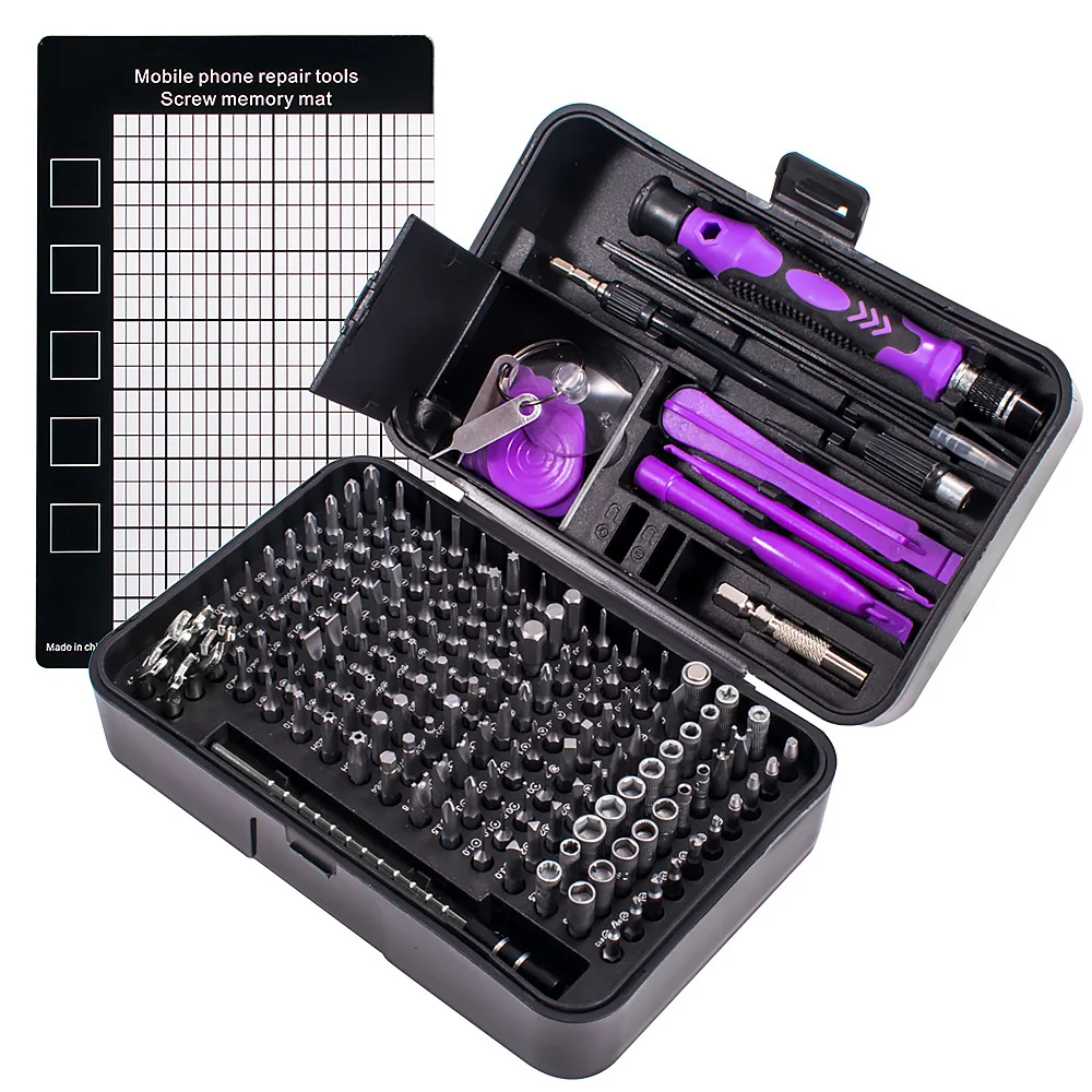 

New 170 in 1 S2 Screwdriver Set of Screw Driver Bit Set Multi-function Precision Mobile Phone Repair Device Hand Tools Torx Hex