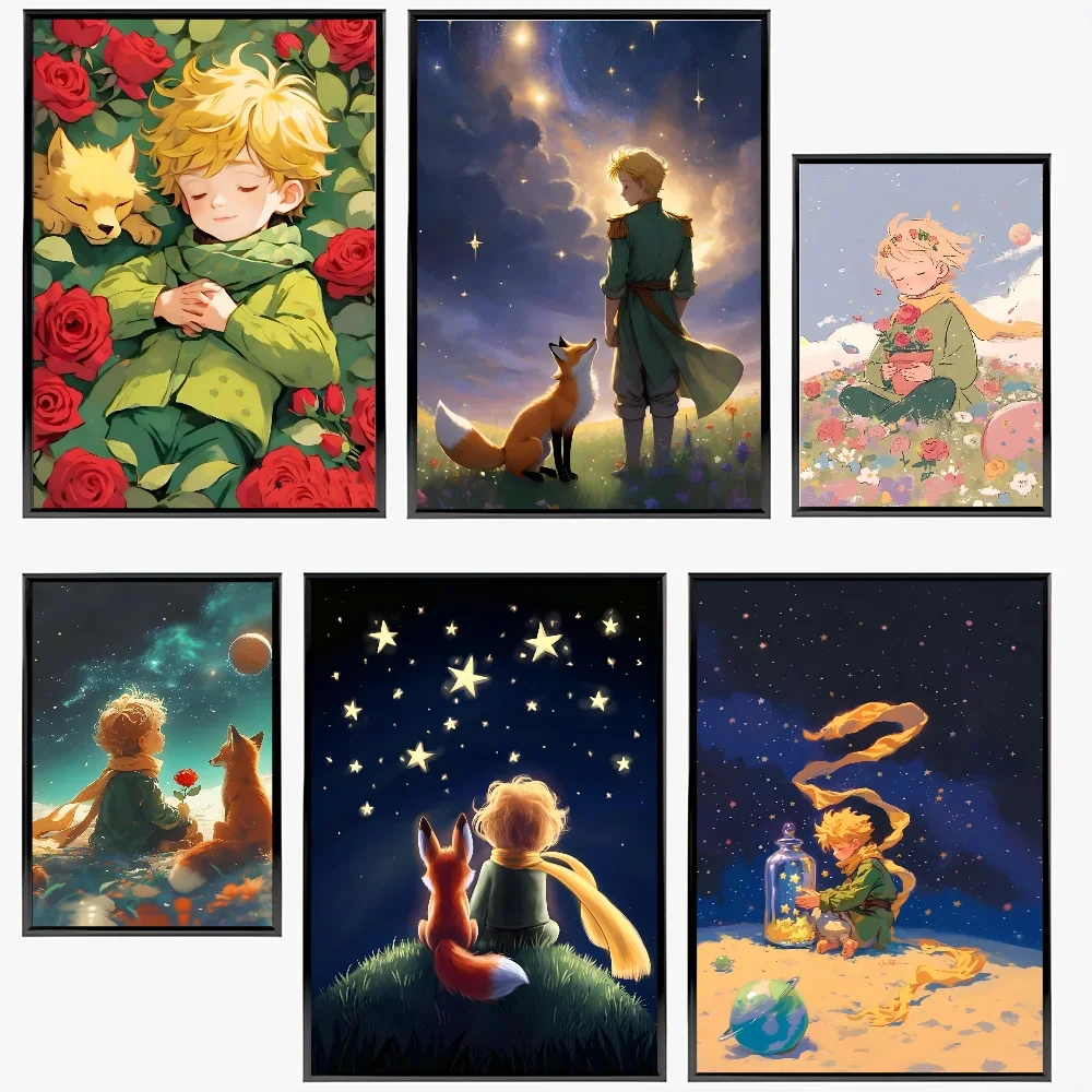 1PC The Little Prince And Fox Vintage Poster Paper Print Hom