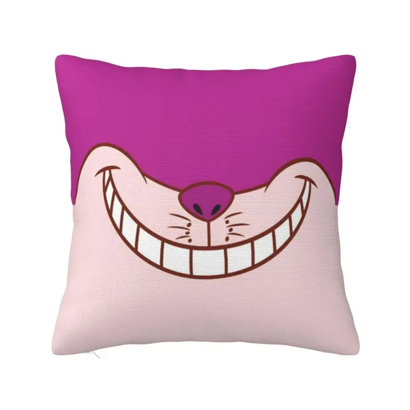 

Nordic Style Cheshire Cat Cushion Covers 40x40cm Soft Pillow Case for Sofa Car Square Pillowcase Bedroom Decoration