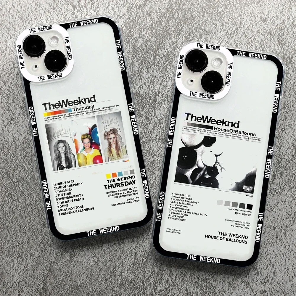 Минималистичный постер Weeknd, чехол для телефона iPhone 15 14 13 12 11 Pro MAX Mini XS X XR SE 8 7 Plus, прозрачный чехол