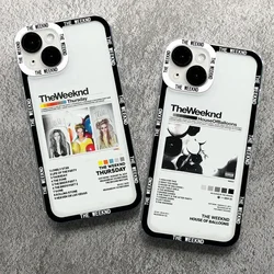 La custodia per telefono Poster minimalista Weeknd per iPhone 15 14 13 12 11 Pro MAX Mini XS X XR SE 8 7 Plus Cover trasparente Funda Coque