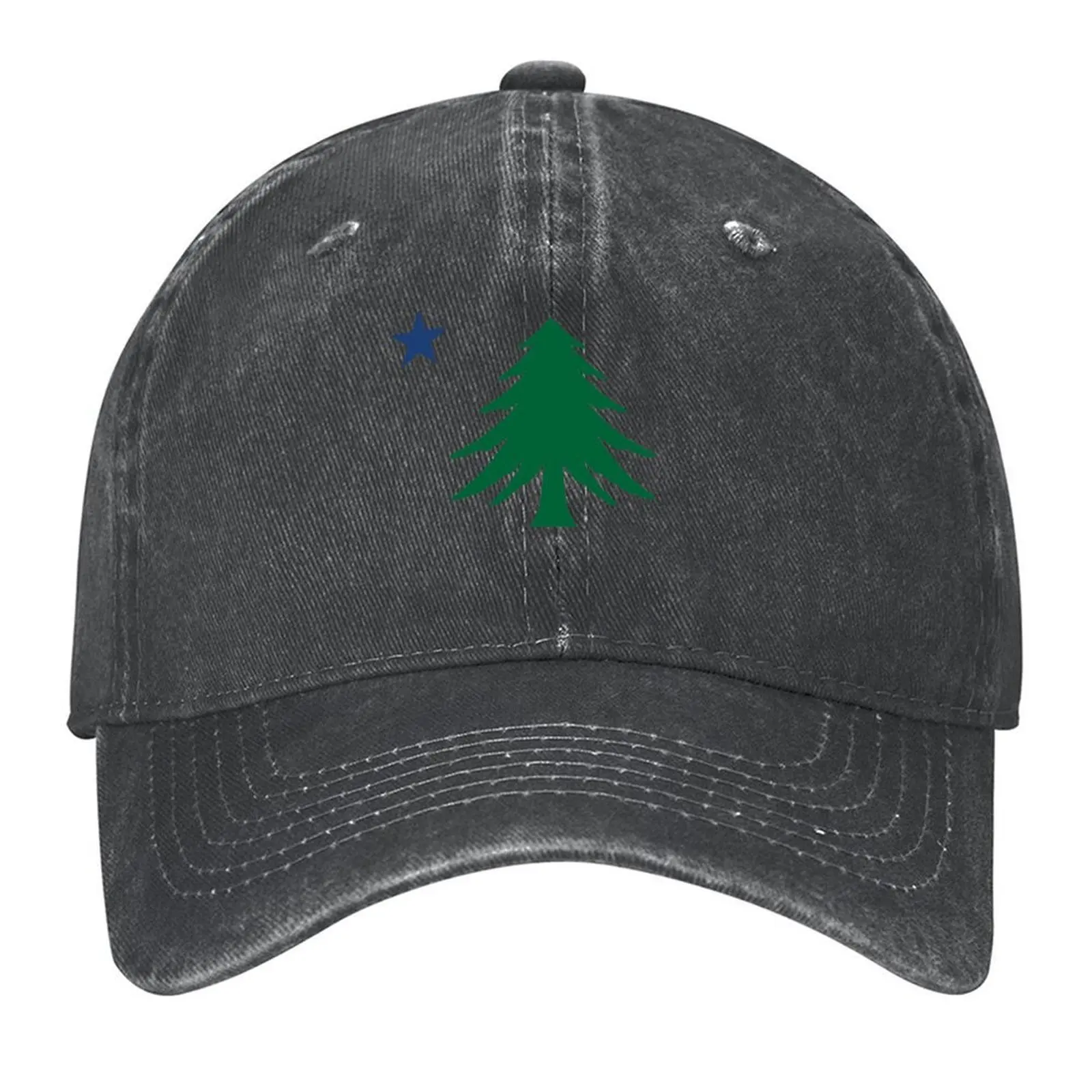 

Maine 1901 Original Tree and Star Flag Baseball Cap Hat Man For The Sun cute Snap Back Hat sun caps Women Beach Fashion Men's