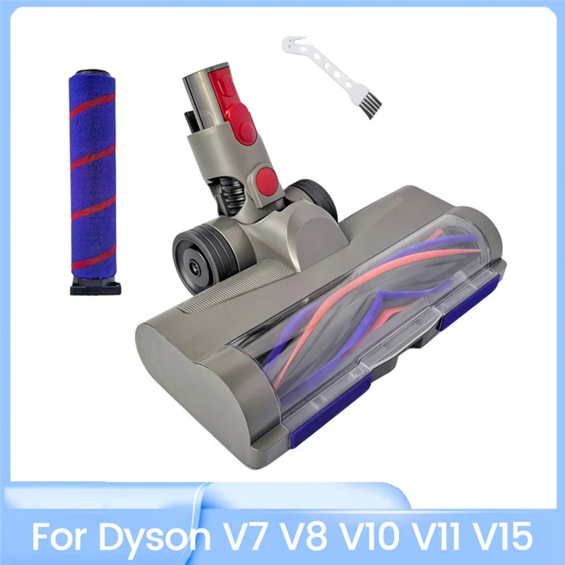 Cabeça de escova de piso de liberação rápida estável para aspirador de pó dyson v7 v8 v10 v11 v15 com faróis de led para tapetes de madeira