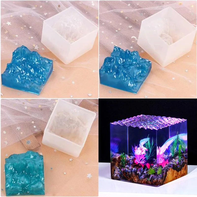 DIY Crystal Drop Adhesive Epoxy Resin Mold Mountain Peak Ornament Mold