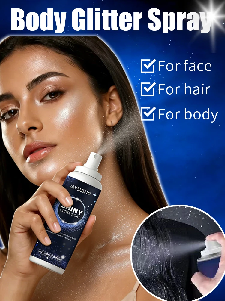 Generation-2,high gloss glitter spray, can be used for body/hair/clothes,body mist,Glitter for face,Star glitter,party
