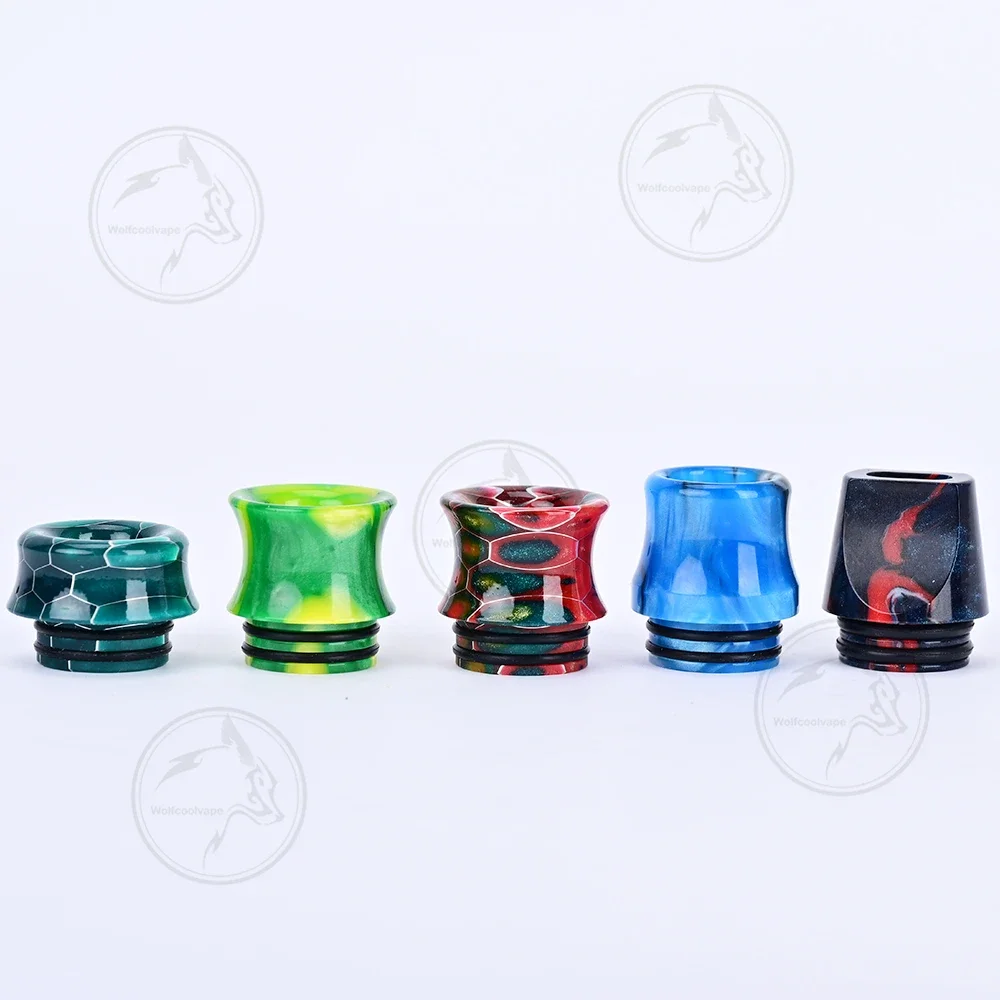 5pcs wolfcoolvape Drip Tips 810 drip tip 810 Drip tip mouthpiece resin random color for Vapes Tanks rda rta rda
