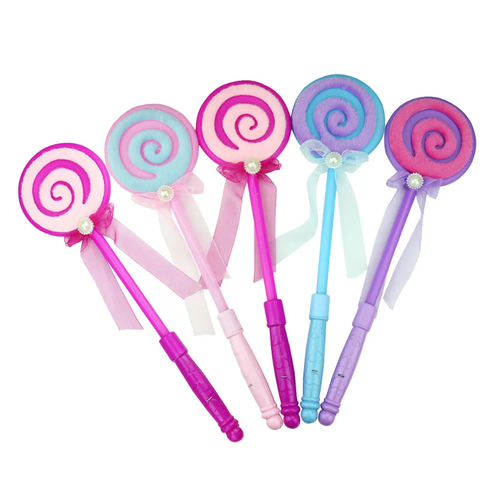 

5 Pcs Glowing Lollipop Lollipops Fairy Wand Flash Stick Flashing Sticks Light up